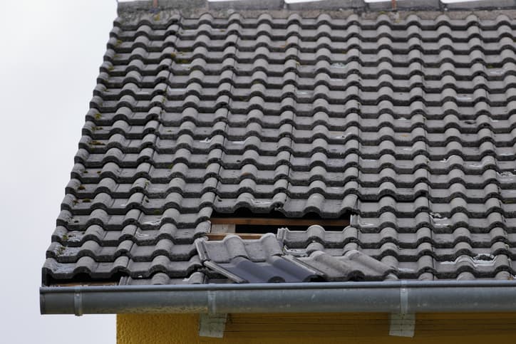 Home roof damage