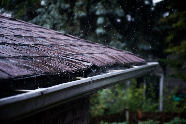 Raining and roof